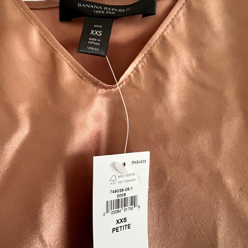NWT Banana Republic 100% Silk Slip Dress - Women’s XXS Petite